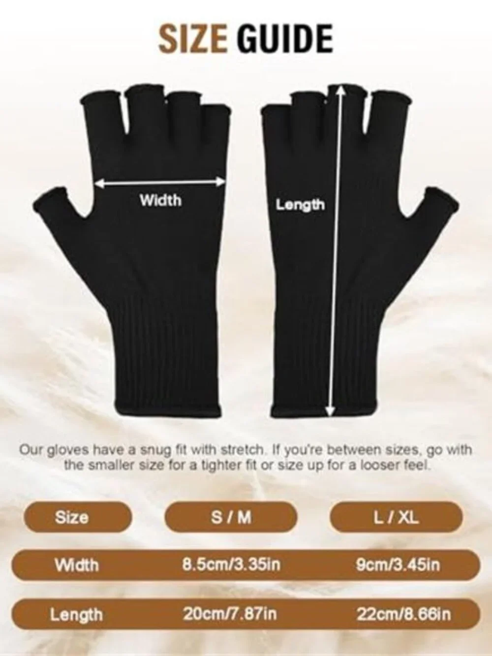Mens Womens Fingerless Gloves Merino Wool Liner Touchscreen Knit Winter Warm